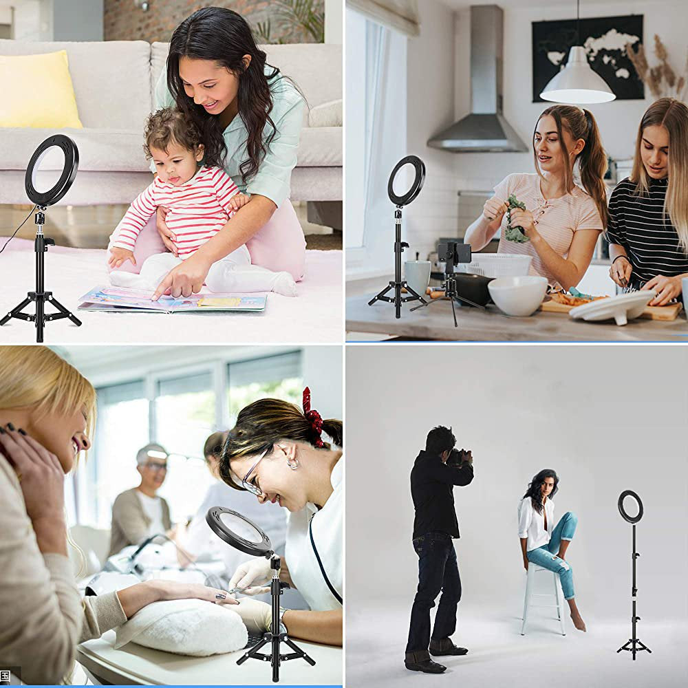13" Dimmable RGB LED Ring Light with Extendable Tripod & Phone Holder, with 10 Brightness Level, 26 Light Modes and Dimmable.