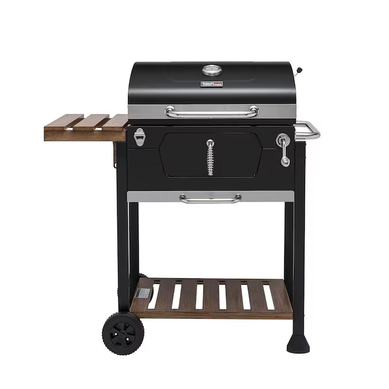 24-In W Black Charcoal Grill