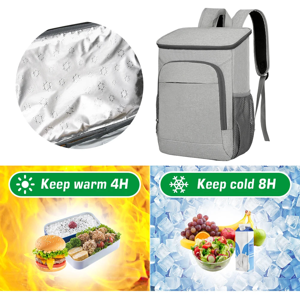 Backpack Cooler Leakproof, Lightweight, Insulated, Waterproof. Great for Parties, Luch, Camping, and more. Holds 30 Cans of your favorite Beverage, Hot or Cold Foods.