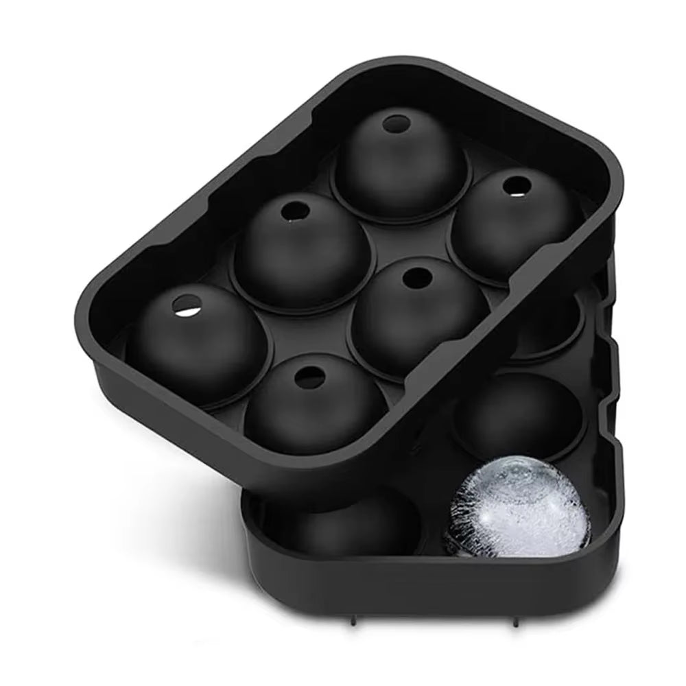 Deluxe Silicone Ice Cube Tray with Lid – Reusable Oval-Shaped Whiskey Ice Molds for Freezer – Ideal for Chilled Drinks & Cocktails