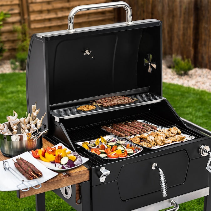24-In W Black Charcoal Grill