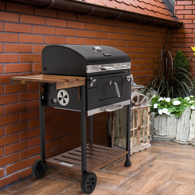 24-In W Black Charcoal Grill