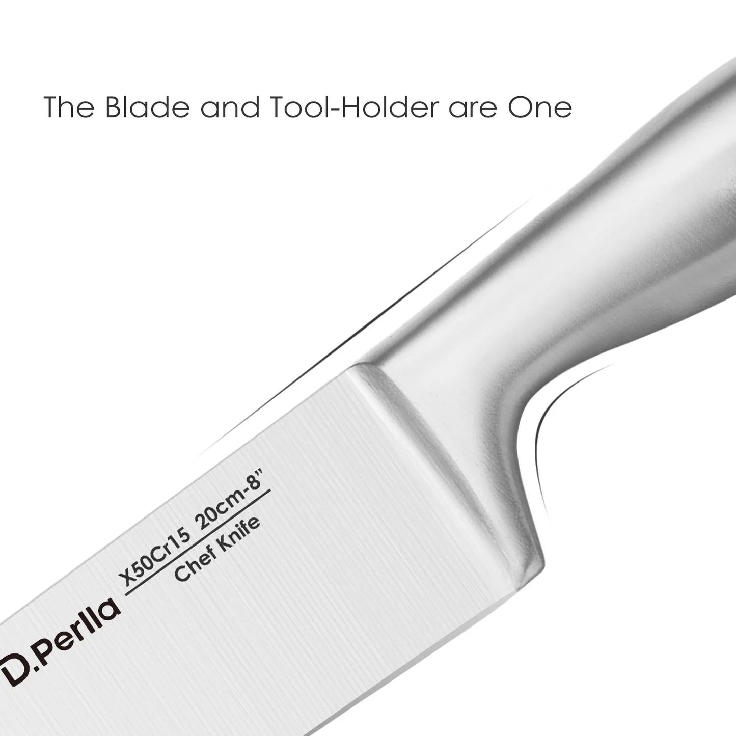 High Carbon Full Stainless Steel14-Piece Super Sharp Cutlery Set with Acrylic Stand – Silver Finish