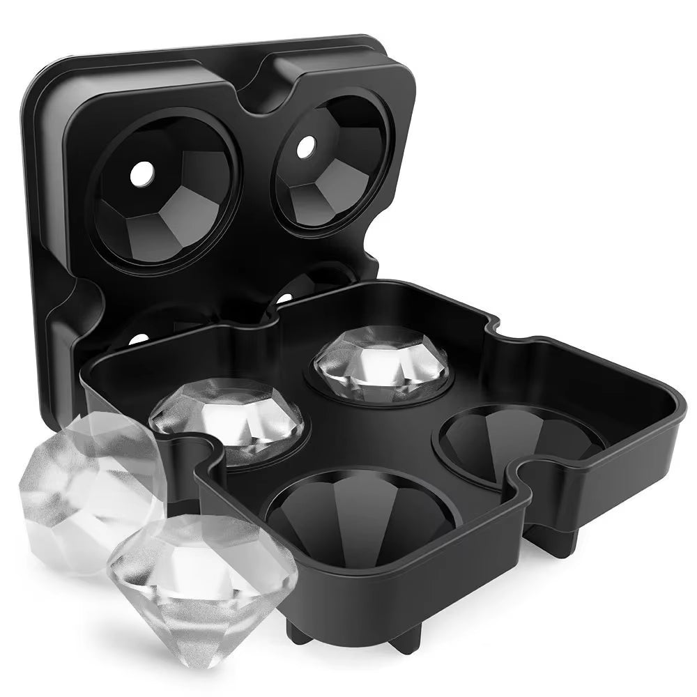 Deluxe Silicone Ice Cube Tray with Lid – Reusable Oval-Shaped Whiskey Ice Molds for Freezer – Ideal for Chilled Drinks & Cocktails