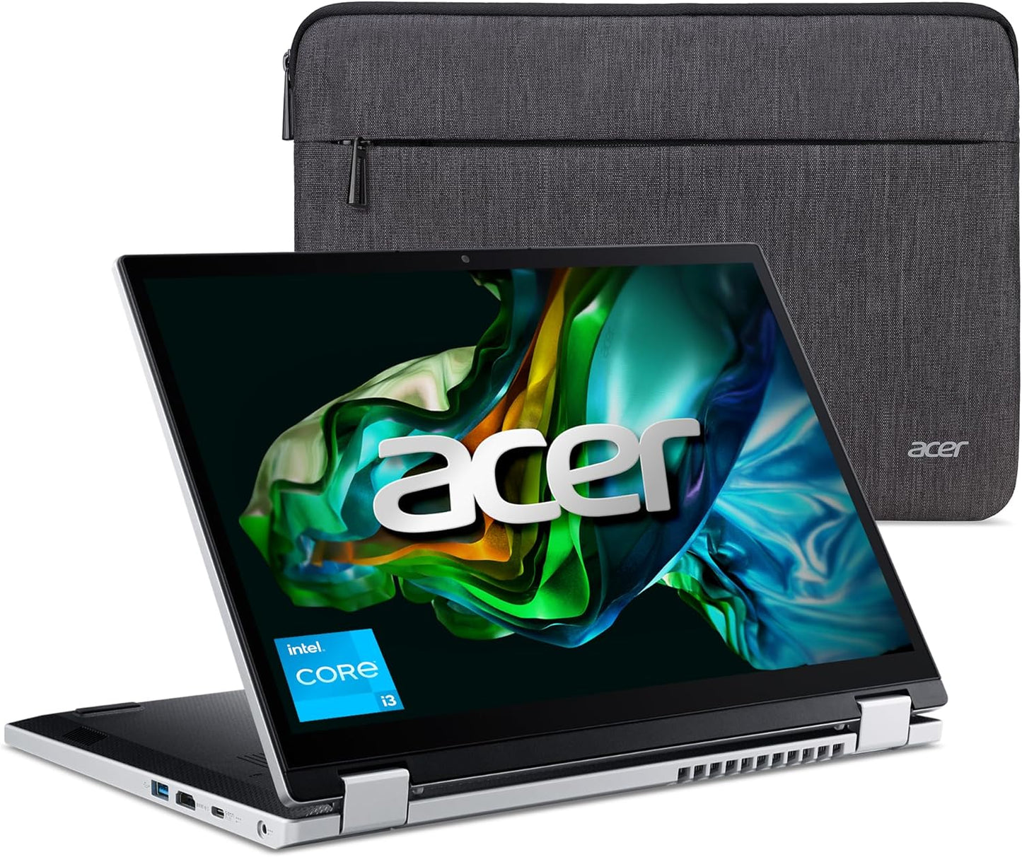 Aspire 3 Spin 14 Convertible Laptop | 14" 1920 X 1200 IPS Touch Display | Intel Core I3-N305 | Intel UHD Graphics | 8GB LPDDR5 | 128GB SSD | Wi-Fi 6 | Windows 11 Home in S Mode | A3SP14-31PT-37NV
