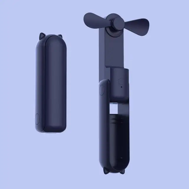 48 hour Portable- Adjustable Handheld Mini Fan/Phone Charger with three speeds and. Multiple Colors, USB-C Charging.