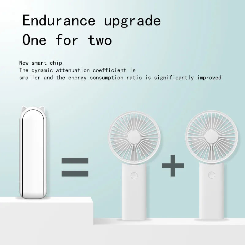 48 hour Portable- Adjustable Handheld Mini Fan/Phone Charger with three speeds and. Multiple Colors, USB-C Charging.