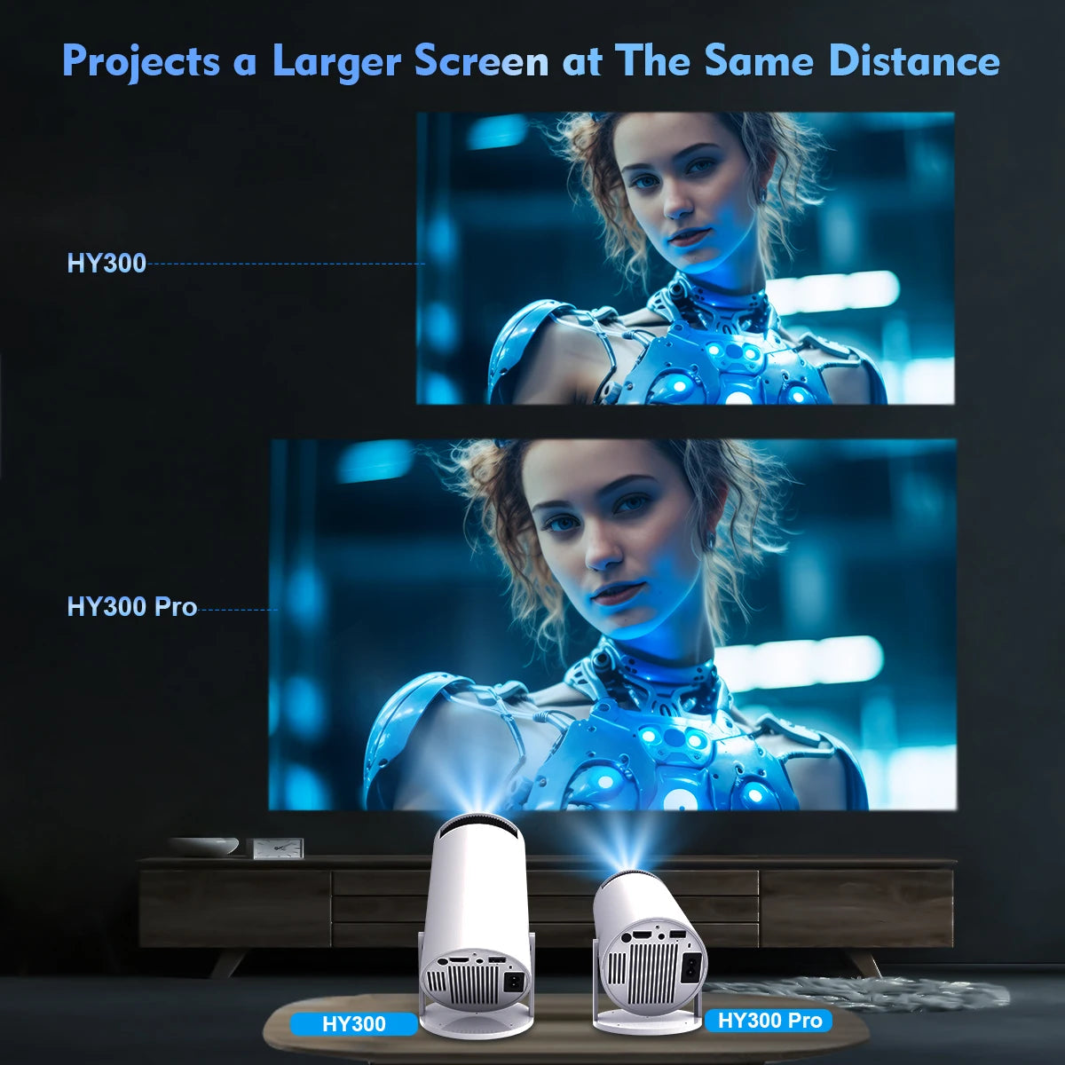 Pro 4K Projector – Android 11, Dual WiFi 6, 260 ANSI, H713 Bluetooth 5.0, 1080P/720P Home & Outdoor Cinema Experience!