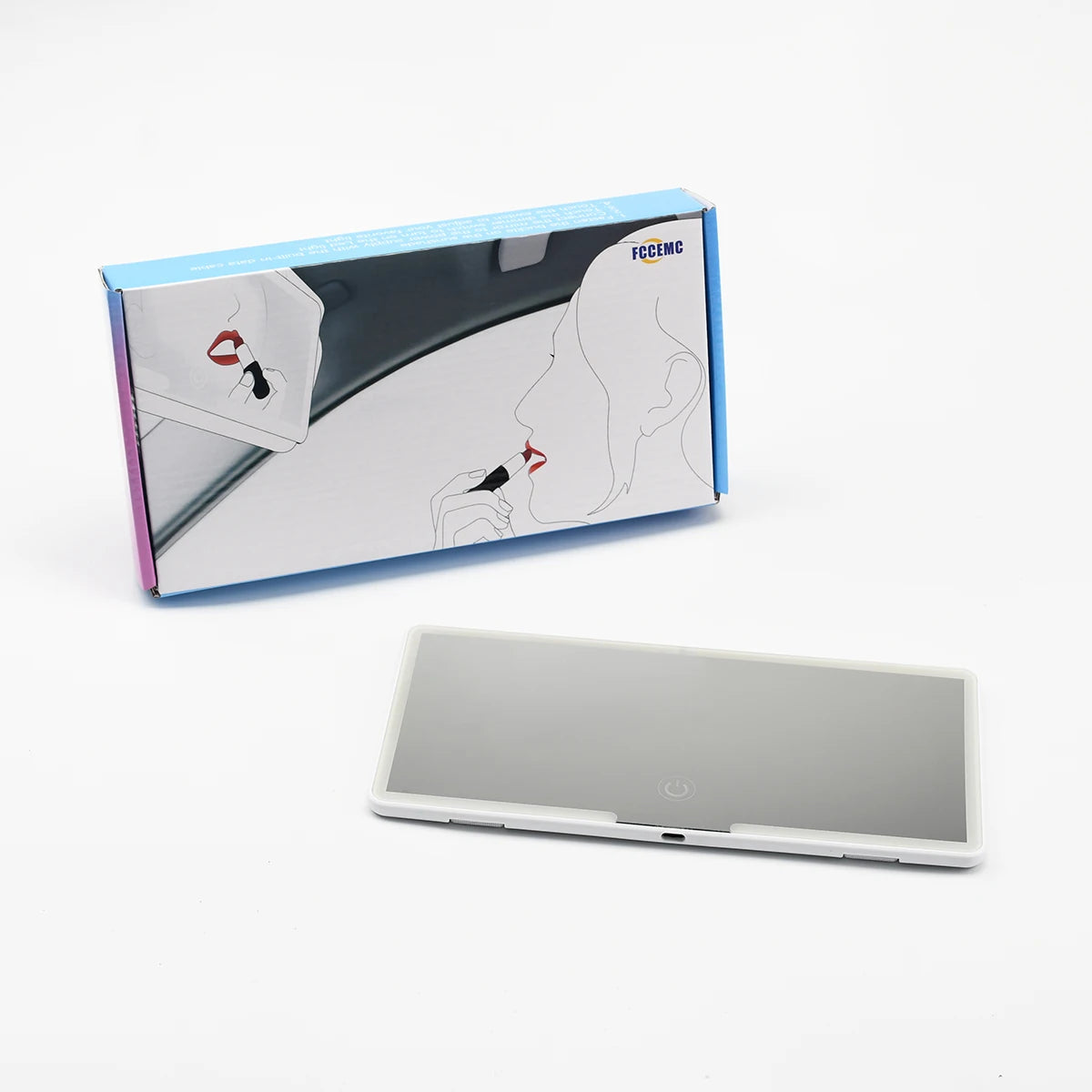 Glow View Rechargeable LED Makeup Mirror – HD Sun Visor Plate with Fill Light, Slim & Portable Vanity Mirror.