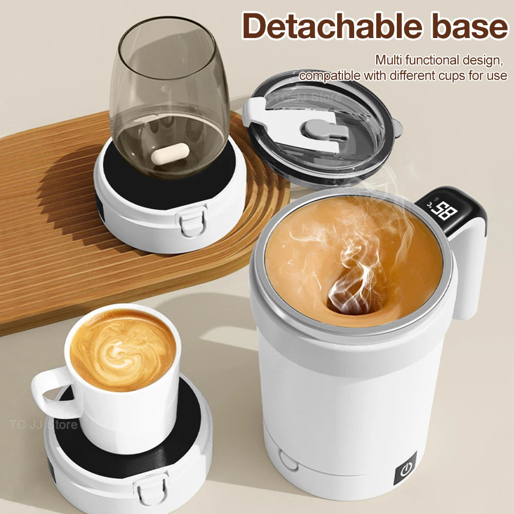 "AutoMix Pro™ Self-Stirring Mug – Rechargeable, Touch Button, and Digital Temperature Display"