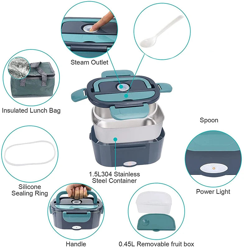 HeatMate™ Home and Car Dual Voltage Electric Gourmet Food Warmer