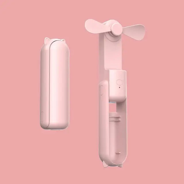 48 hour Portable- Adjustable Handheld Mini Fan/Phone Charger with three speeds and. Multiple Colors, USB-C Charging. 